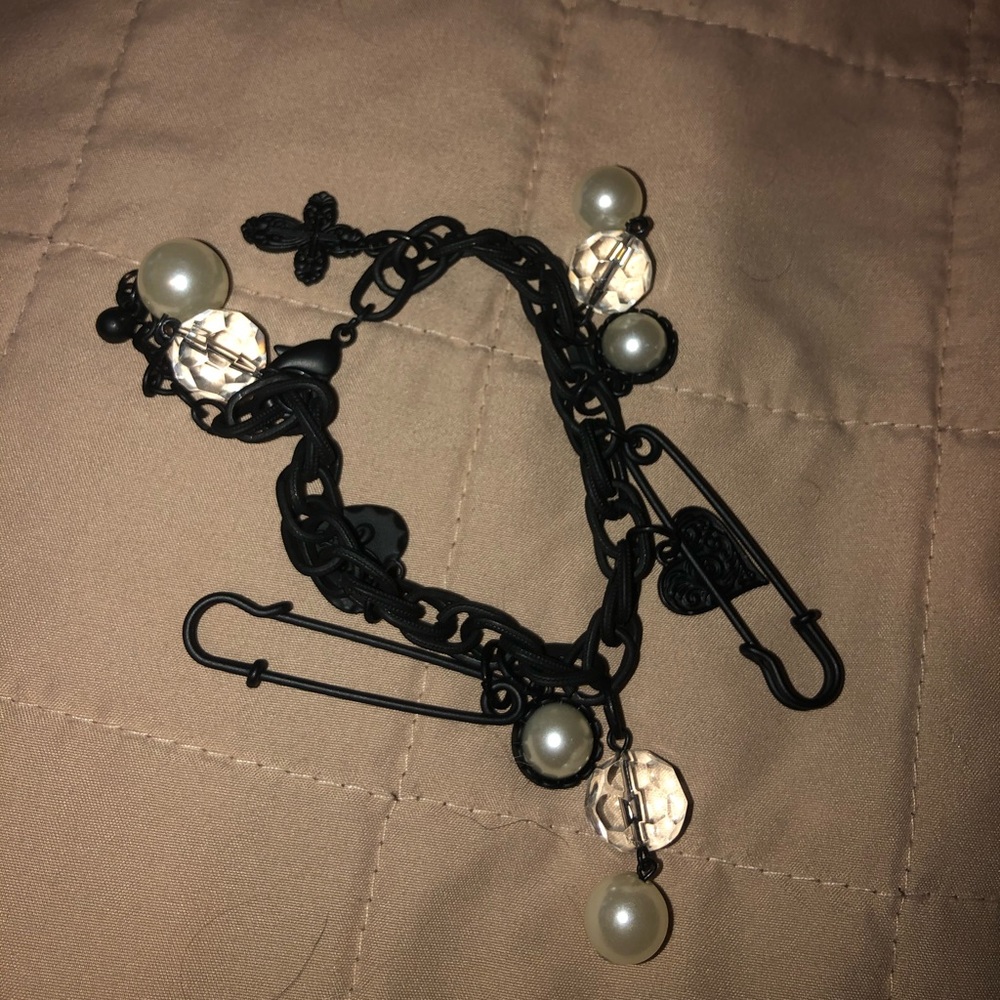 Black charm bracelet